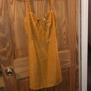 NWT mustard yellow polka dot dress